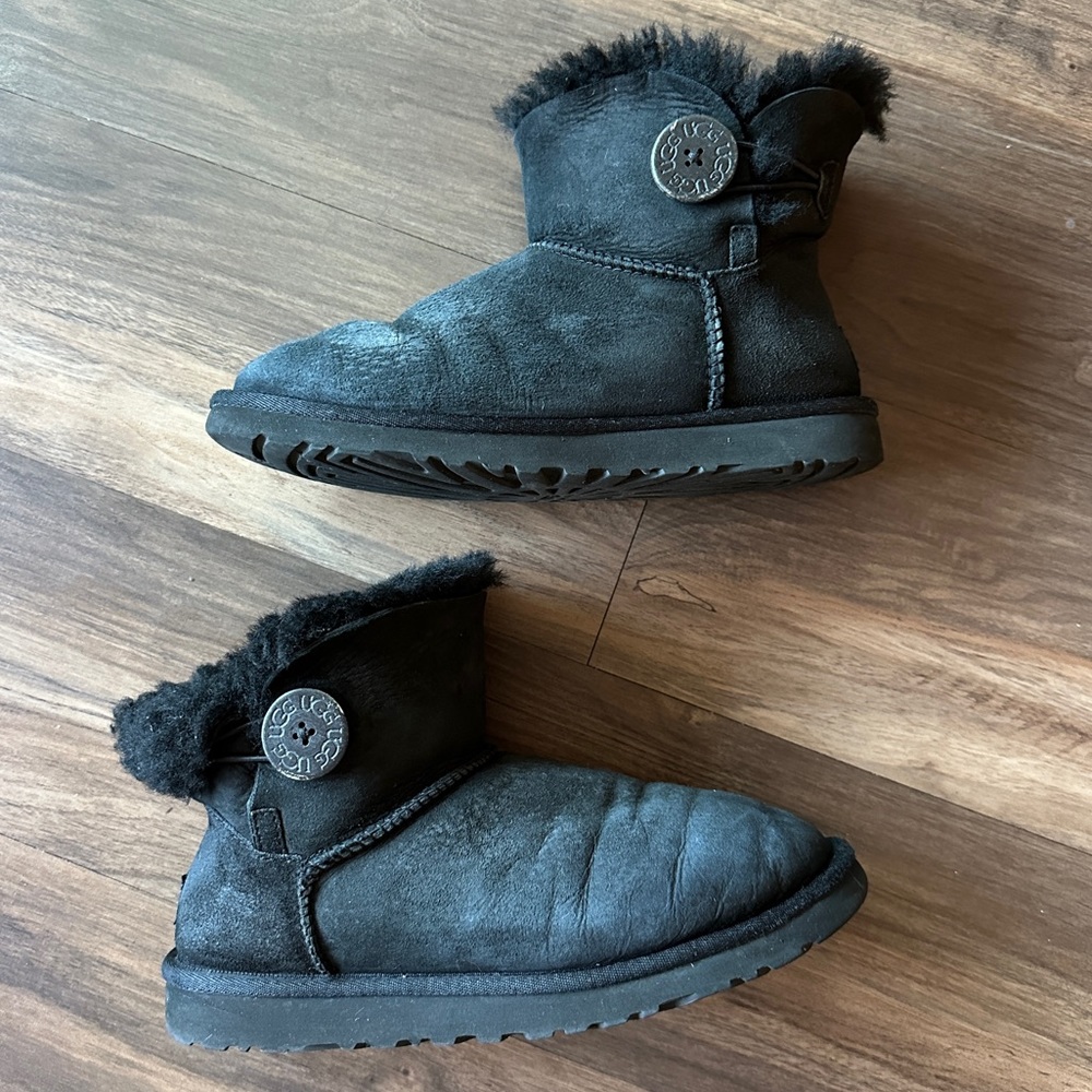 Ugg Mini Bailey Button Black Boots - image 3